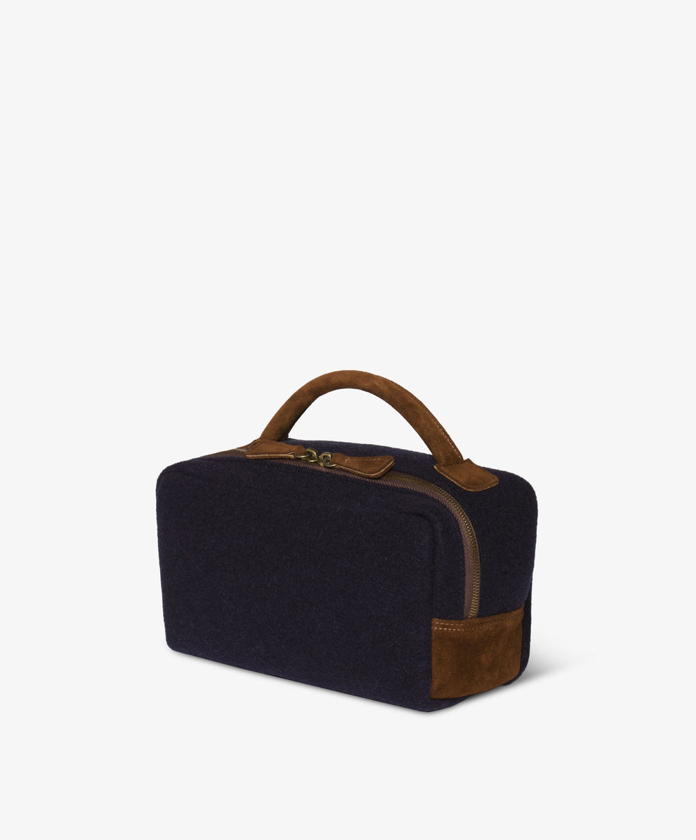 My Style Bags Personalised Berkeley Felt Beauty Case – Blue Brand Beauty Case