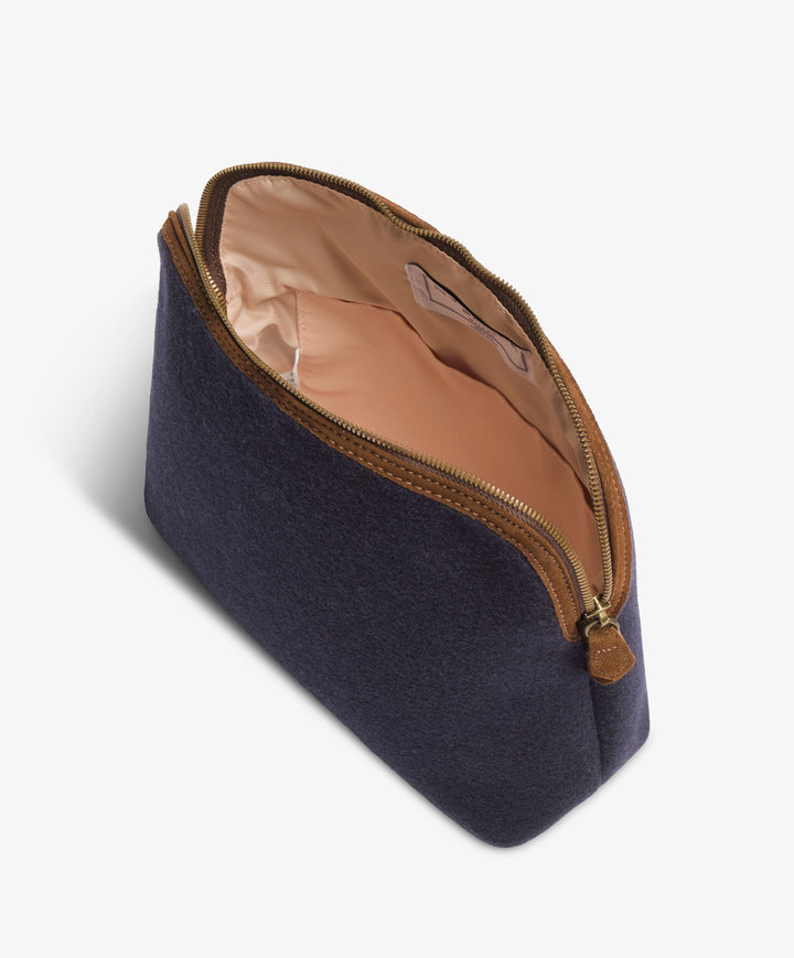 My Style Bags Personalised Felt Large Pouch – Blue Brand Beauty Case