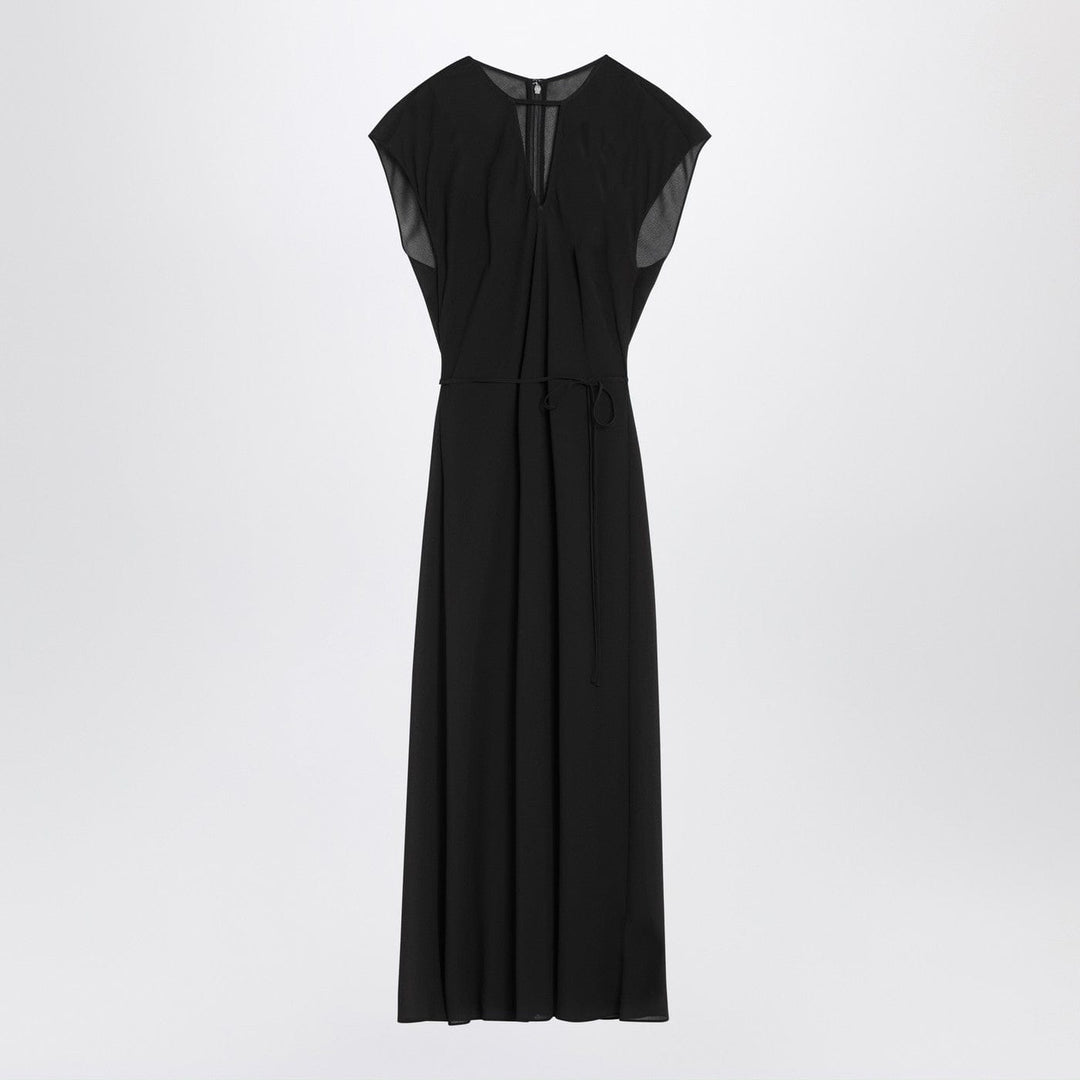 Belts 34 Calvin Klein - Black midi dress with belt Brand
