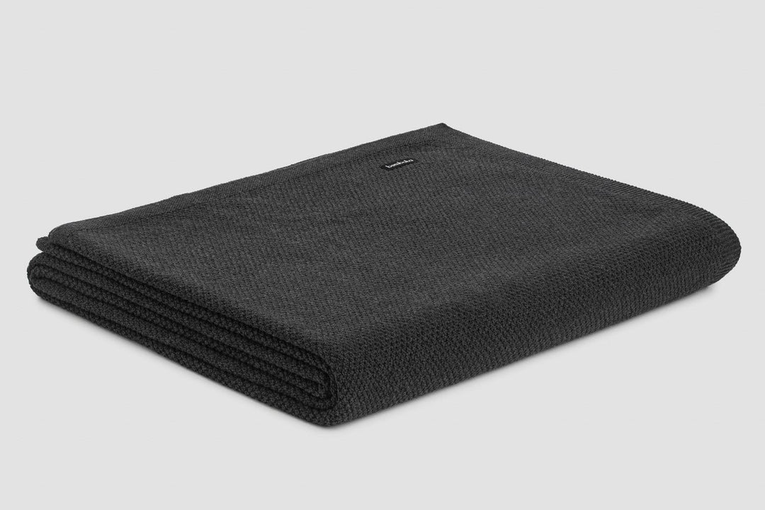 Bemboka Blankets Charcoal Bemboka Moss Stitch Cotton Baby Cot Blankets Bemboka Moss Stitch Cotton Baby Cot Blankets I Luxury Bedding Australia Brand