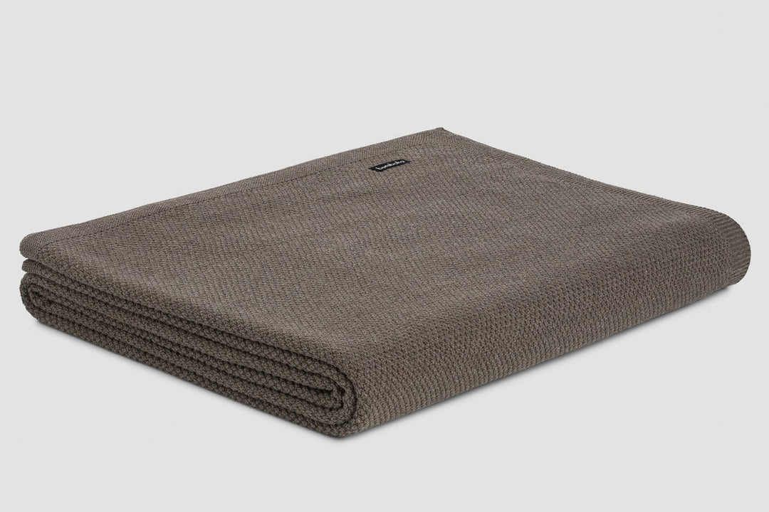 Bemboka Blankets Marl Mocha Bemboka Moss Stitch Cotton Baby Cot Blankets Bemboka Moss Stitch Cotton Baby Cot Blankets I Luxury Bedding Australia Brand