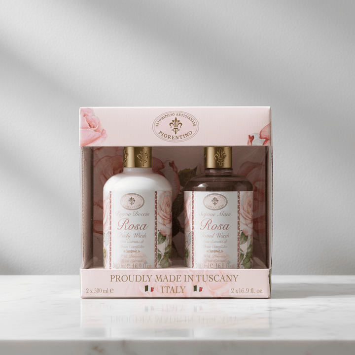 Saponificio Artigianale Fiorentino Rose Body &amp; Hand Wash 2pcs Brand Body and Hand Wash Bundles
