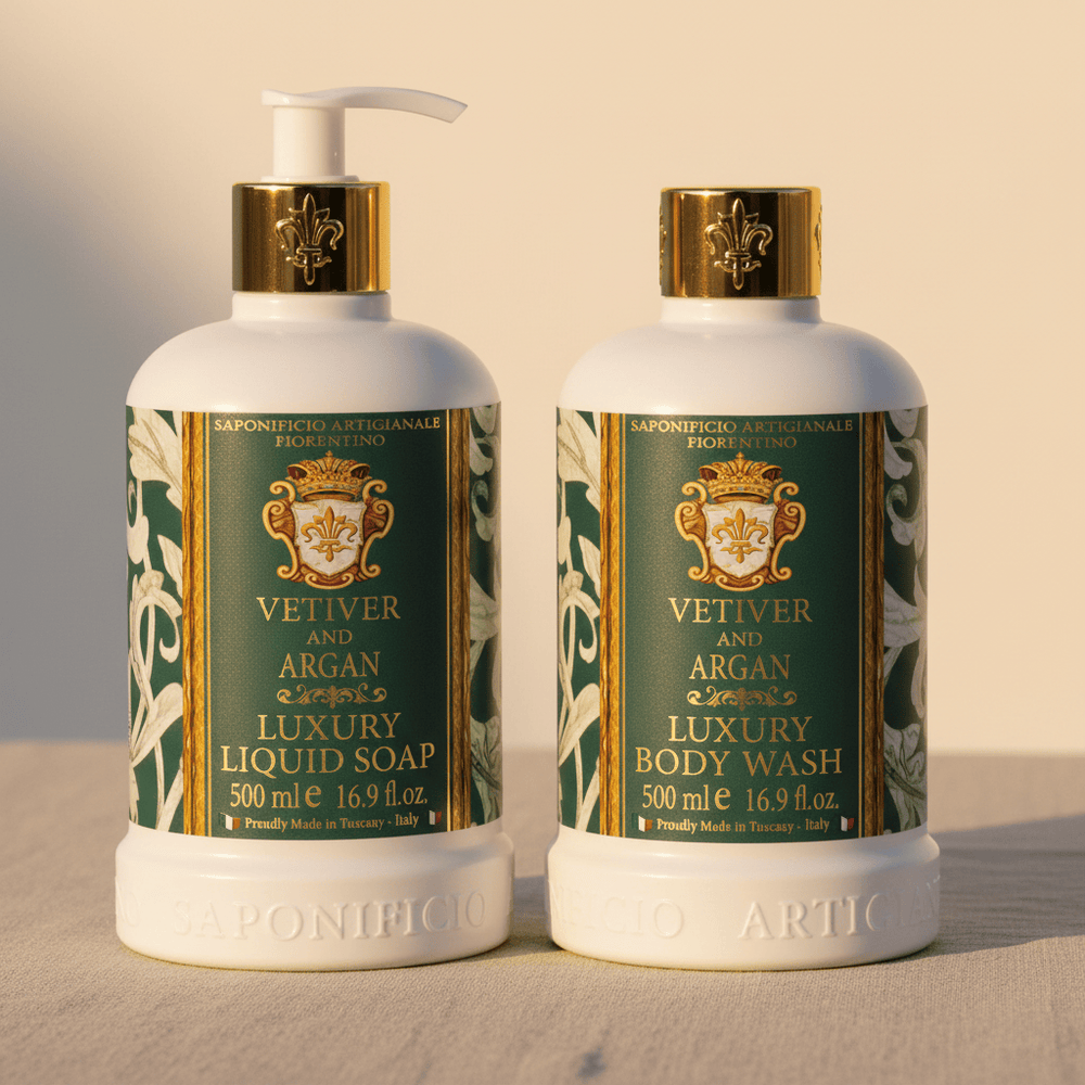Saponificio Artigianale Fiorentino Vetiver & Argan Body & Hand Wash Set Brand Body and Hand Wash Bundles