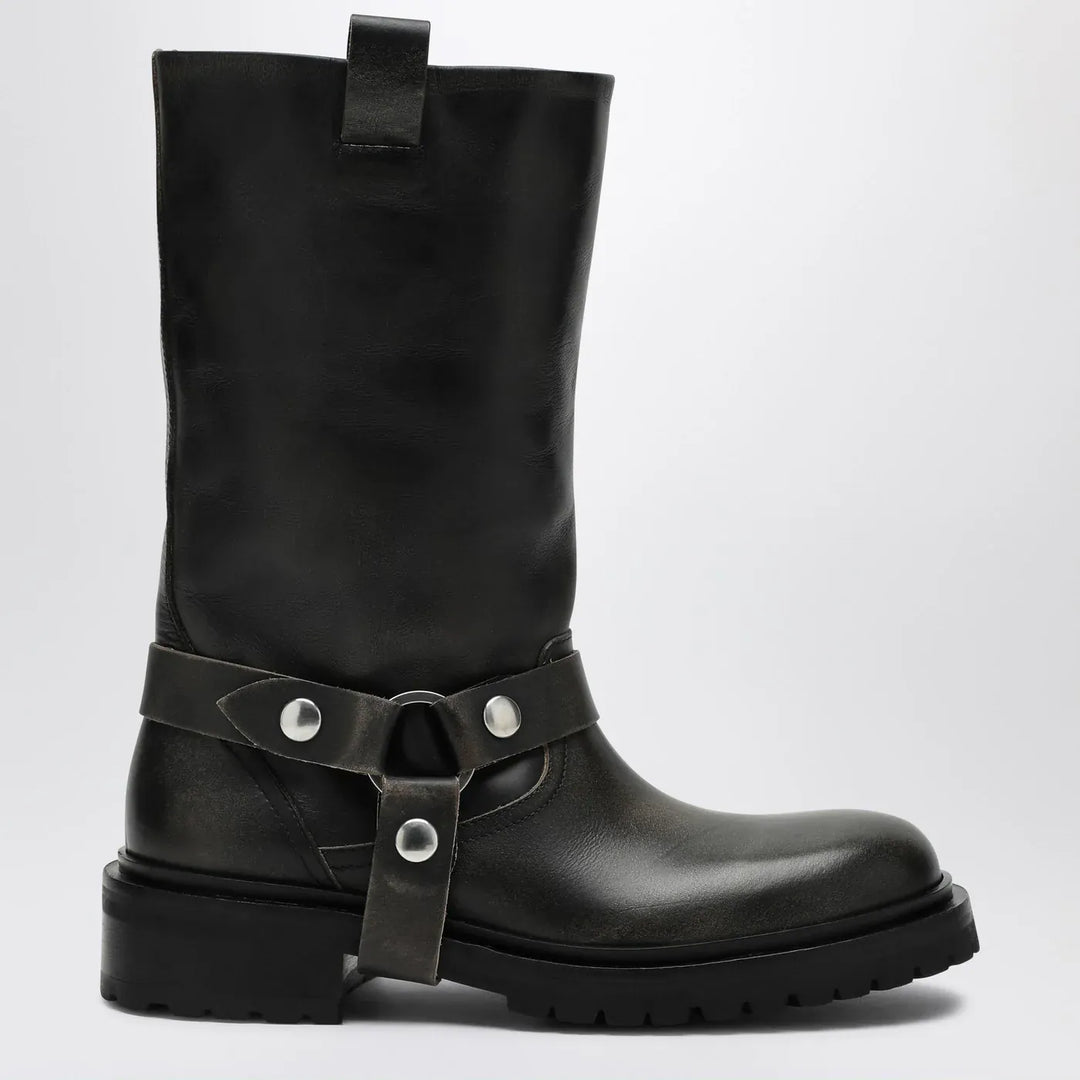 Golden Goose - Kurt boots in black leather with buckle Brand Boots 41 IT