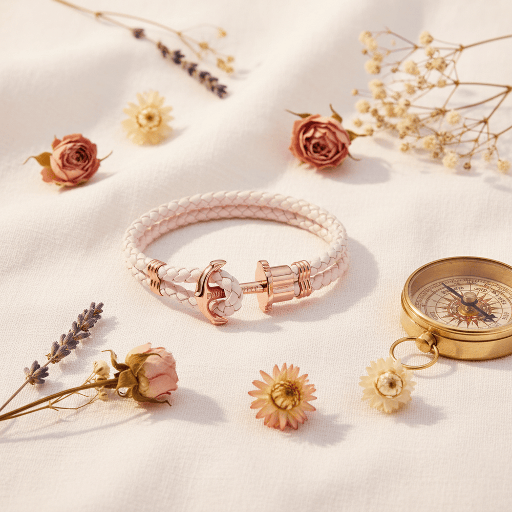 Paul Hewitt Phrep Leather Bracelet Rose Gold Pink Rose S Brand Bracelet