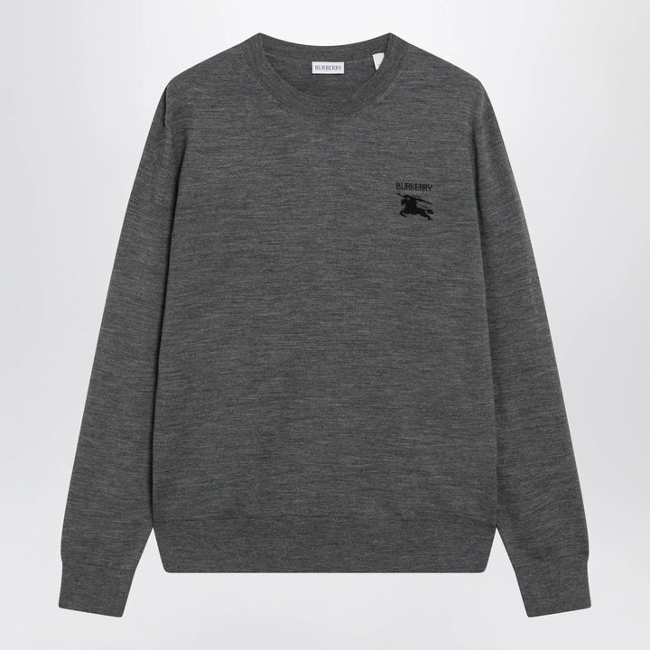 Burberry - Grey Wool Crewneck Sweater Brand S