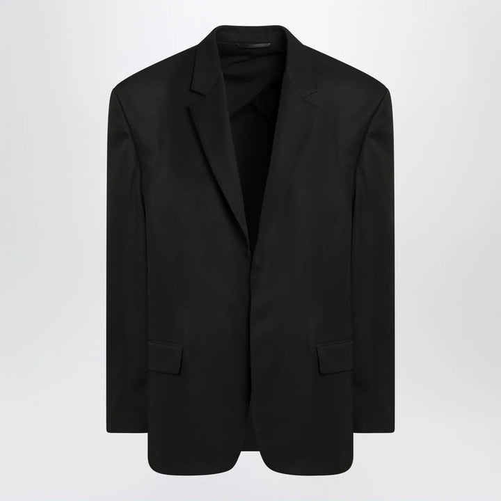 Balenciaga - Single-breasted jacket black in wool Brand Coats &amp; Jackets 1