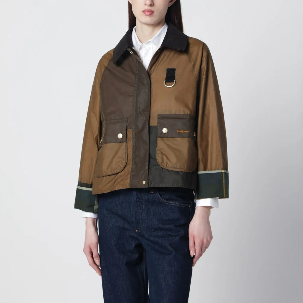 Barbour - Alma jacket sand beige/olive green in waxed cotton Brand Coats & Jackets 12 UK