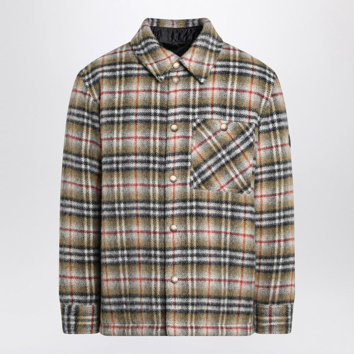 Coats &amp; Jackets Burberry - Beige checked wool shirt jacket Brand