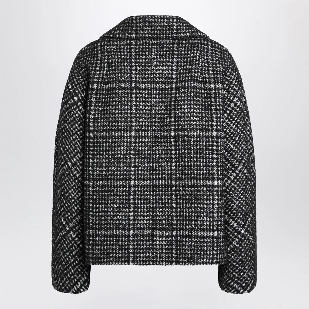 Dolce&amp;Gabbana - Black/white houndstooth jacket Brand Coats &amp; Jackets 42  IT