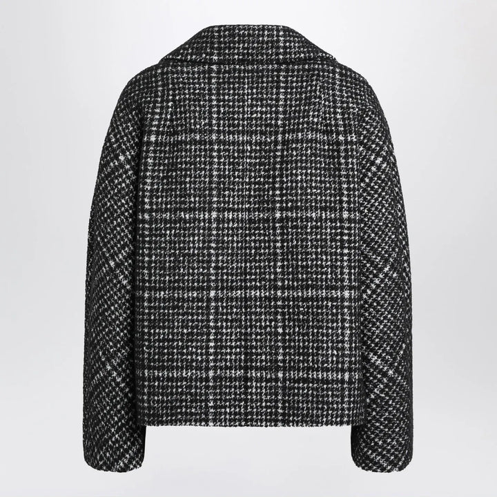 Dolce&amp;Gabbana - Black/white houndstooth jacket Brand Coats &amp; Jackets 42  IT