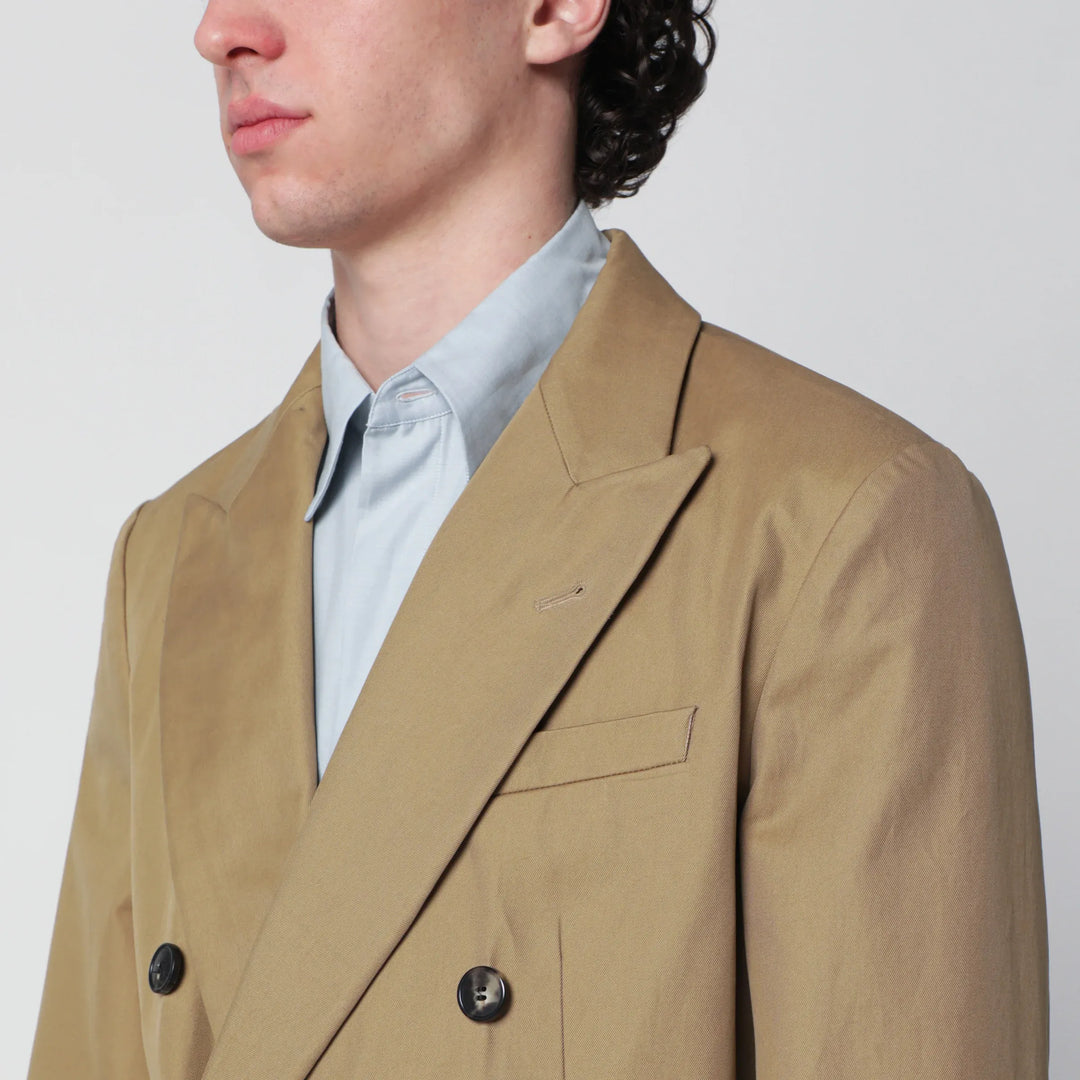 Dries Van Noten - Camel double-breasted jacket Brand Coats &amp; Jackets