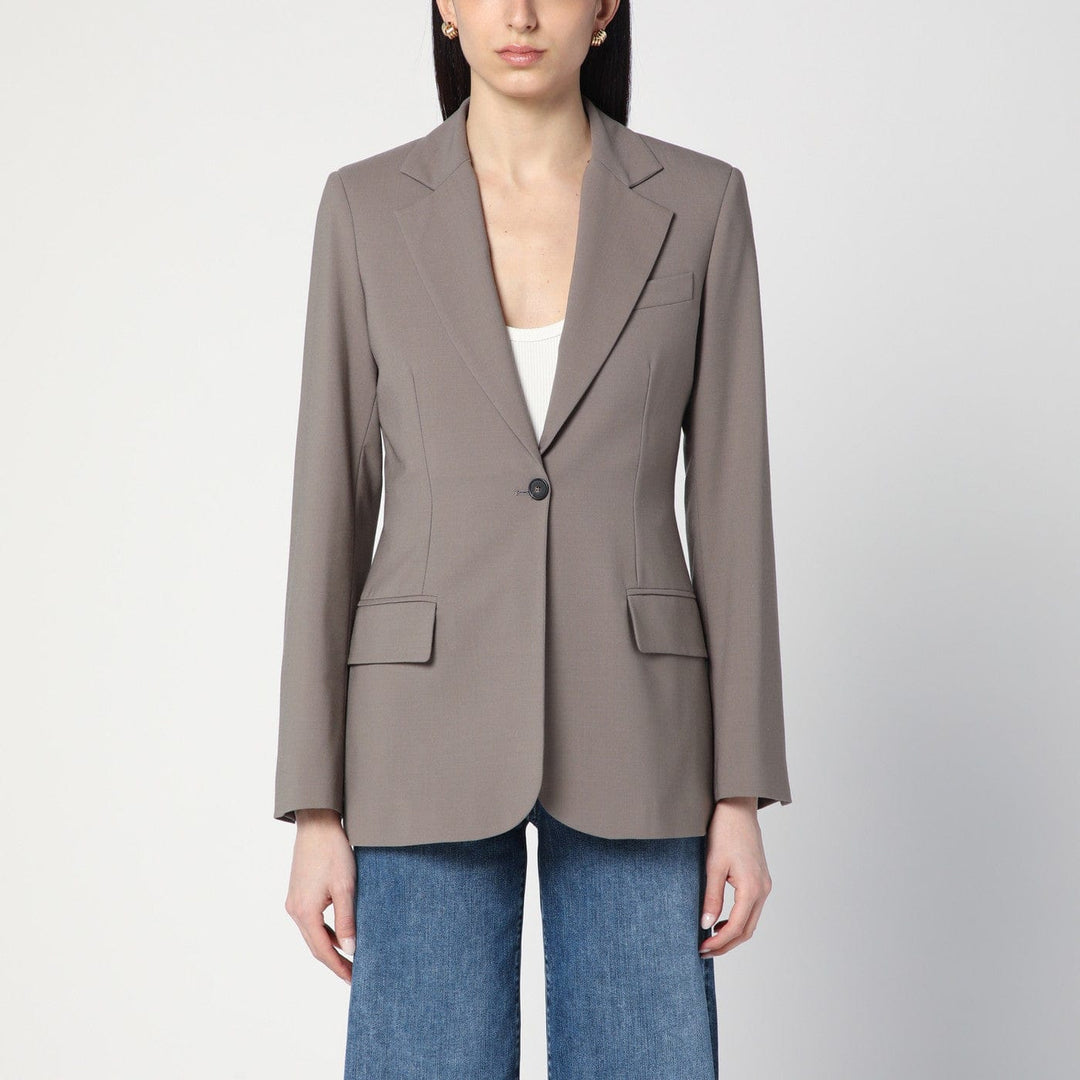 Coats & Jackets 40  IT Erika Cavallini - Single-breasted jacket in taupe colour Brand