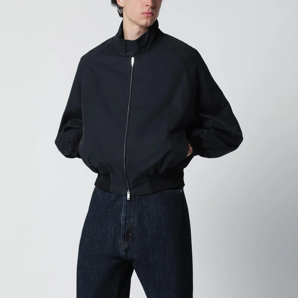 STUDIO NICHOLSON - Over bomber jacket ink blue cotton-blend Brand Coats & Jackets L