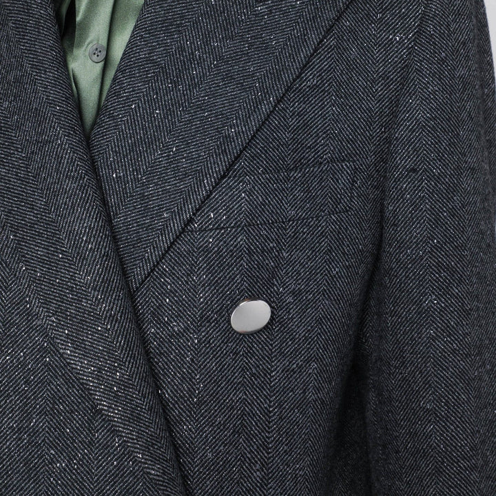 Tagliatore - Black houndstooth double-breasted coat Brand Coats &amp; Jackets 44  IT