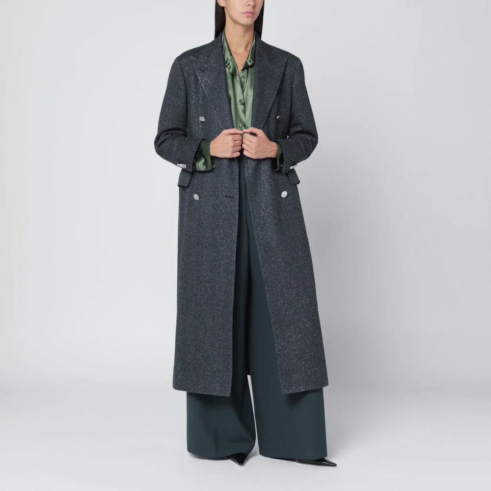 Tagliatore - Black houndstooth double-breasted coat Brand Coats & Jackets 44  IT