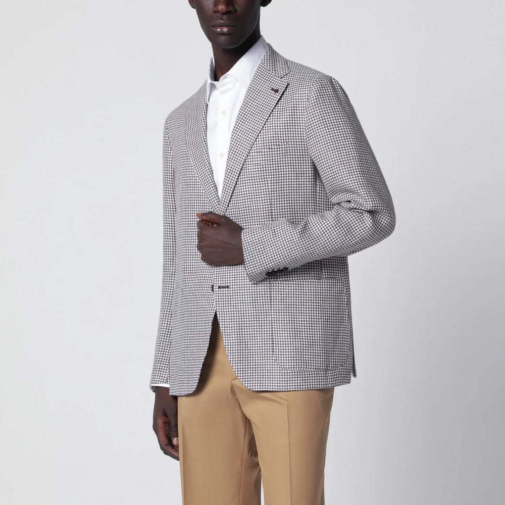 Tagliatore - Single-breasted jacket with brown pattern Brand Coats & Jackets 48 IT