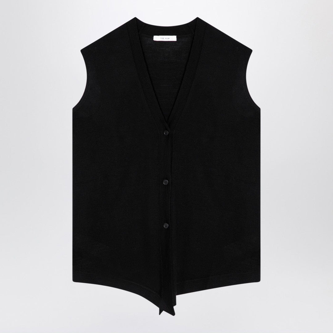 Coats & Jackets S The Row - Black wool Waistcoat cardigan Brand