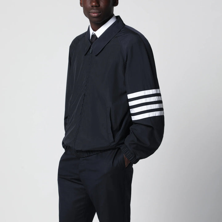 Thom Browne - Lightweight navy blue zip-up jacket Brand Coats &amp; Jackets 5