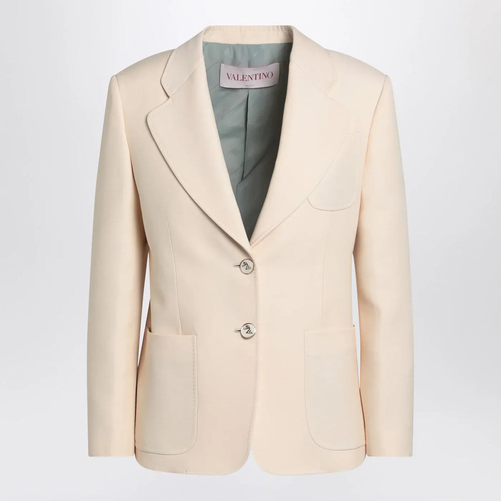 Valentino - Wool and silk single-breasted jacket Brand Coats & Jackets 44  IT