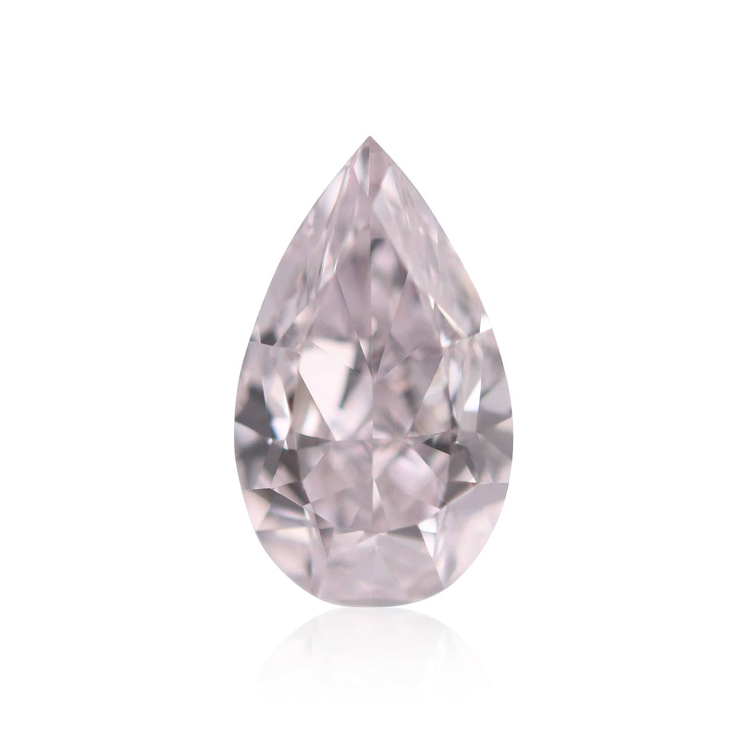 0.55 Carat Very Light Pink Pear Diamond VVS1 GIA Brand Color Diamond