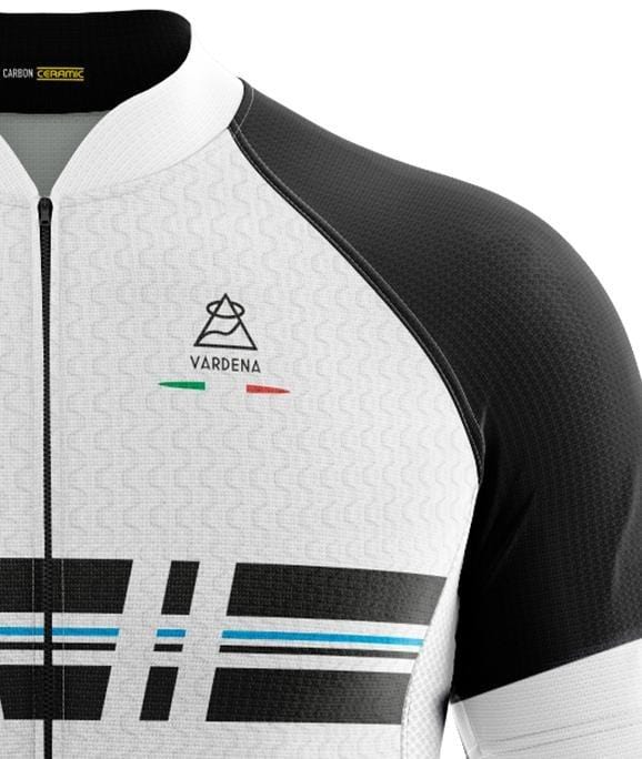 Vardena Cycling Jersey Vardena Cut Line White Carbon Ceramic Cycling Jersey Brand