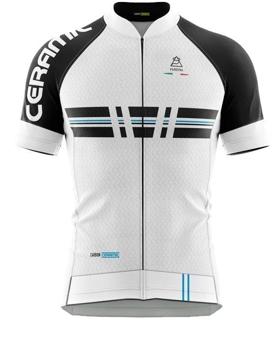 Vardena Cycling Jersey Vardena Cut Line White Carbon Ceramic Cycling Jersey Brand