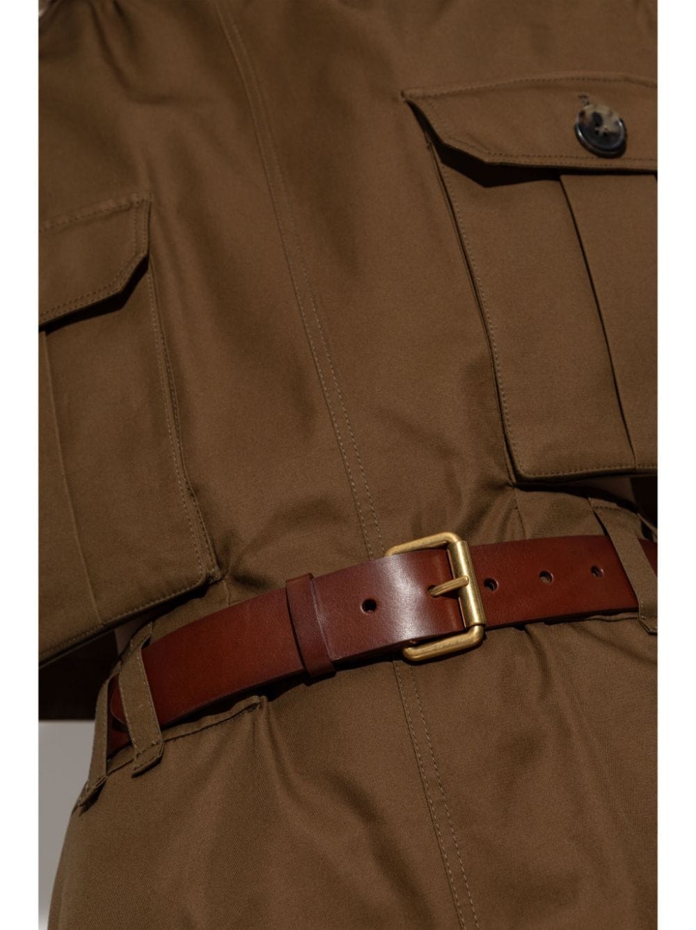 Saint Laurent Dresses Saint Laurent Brown Cotton Poplin Sleeveless Dress Saint Laurent Brown Cotton Poplin Sleeveless Dress – Modern Elegance Brand