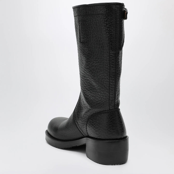 Dries Van Noten - Black leather biker boots Brand