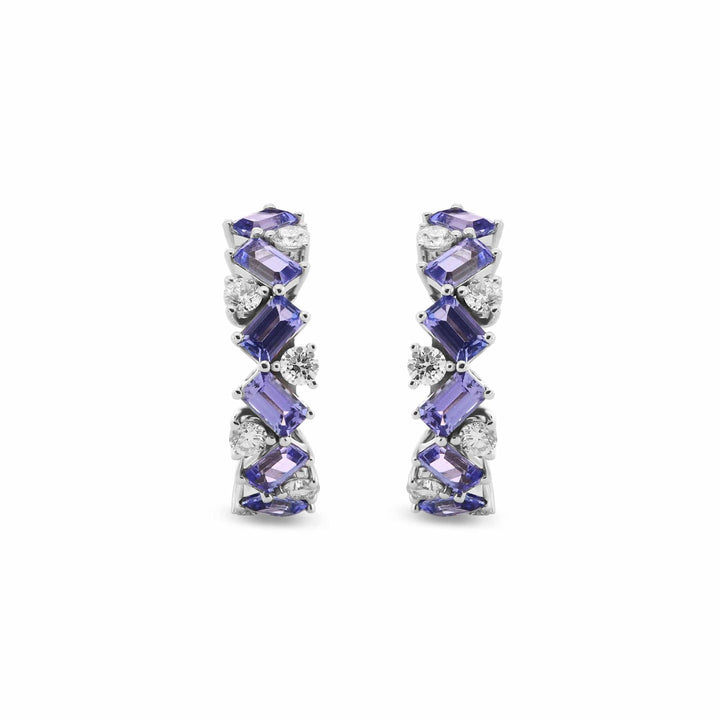 LEIBISH Tanzanite &amp; Diamond Hoop Earrings Brand Earrings