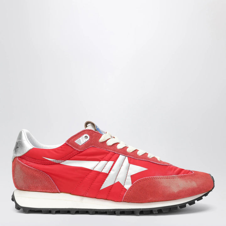 Golden Goose - Red/silver Marathon sneakers in nylon and suede Brand 40 IT