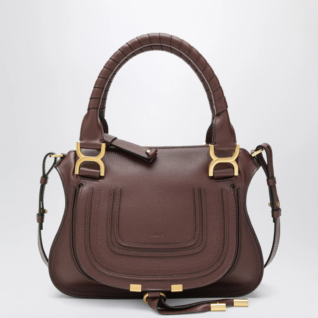 Chloé - Small brown Marcie handbag in leather Brand Handbag U