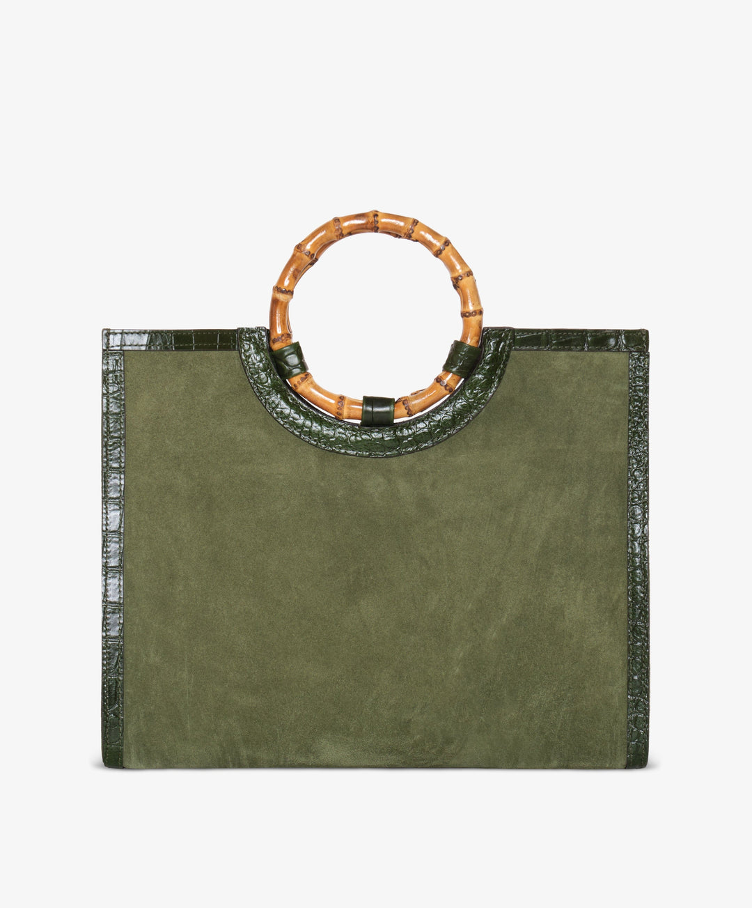 My Style Bags Personalised Bamboo Large Deluxe Handbag – Green Brand Handbag