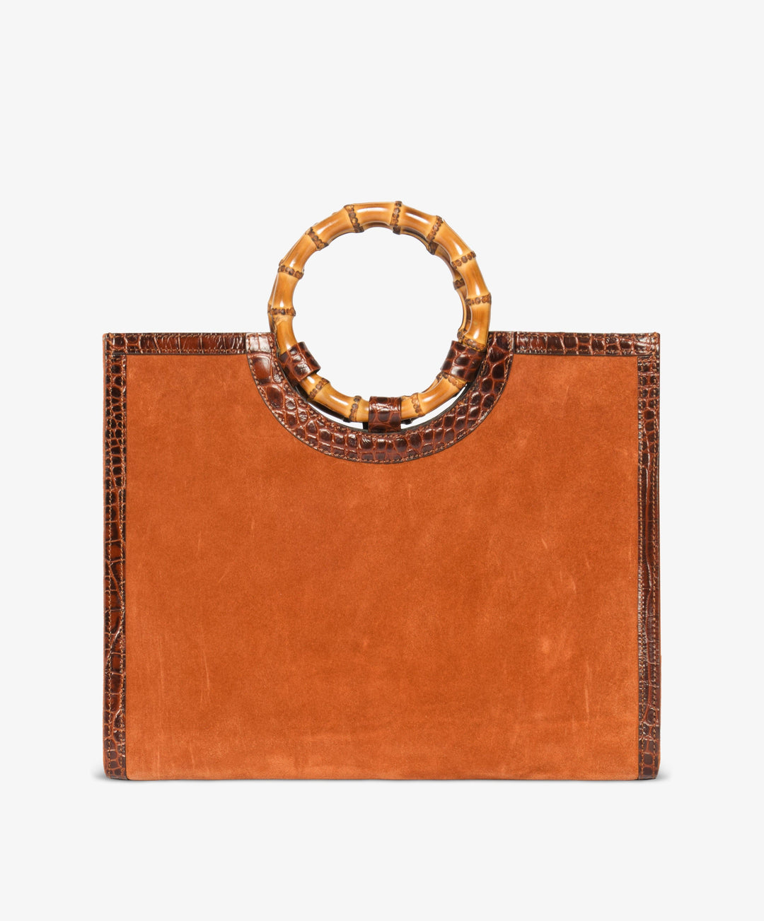 My Style Bags Personalised Bamboo Large Deluxe Handbag – Orange Brand Handbag