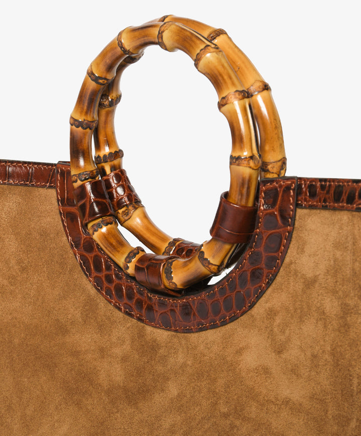 My Style Bags Personalised Bamboo Large Deluxe Handbag – Tobacco Brand Handbag