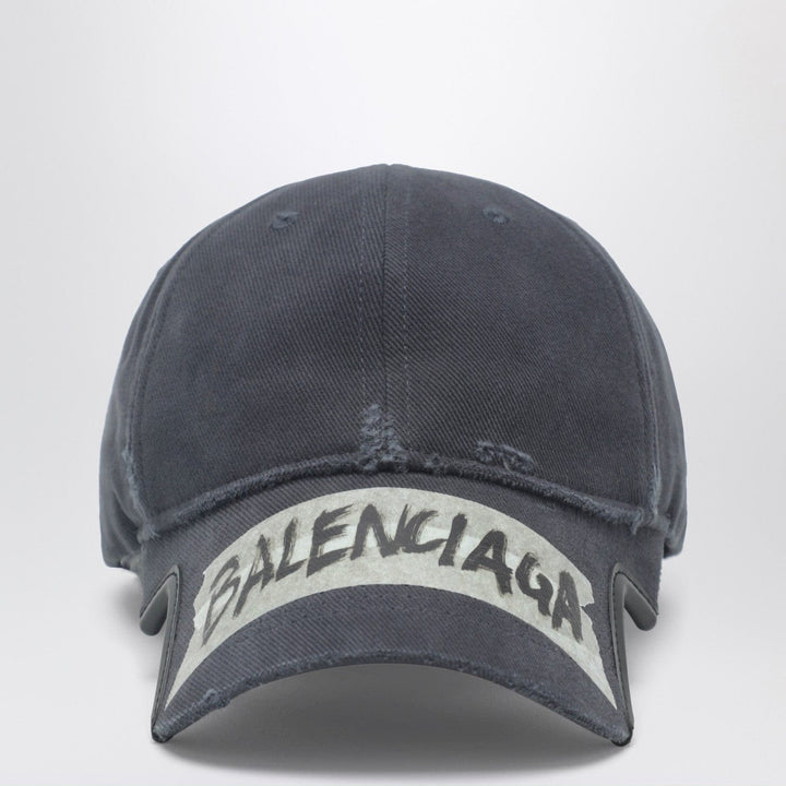 Hats Balenciaga - Black washed-effect Masking Tape cap Brand