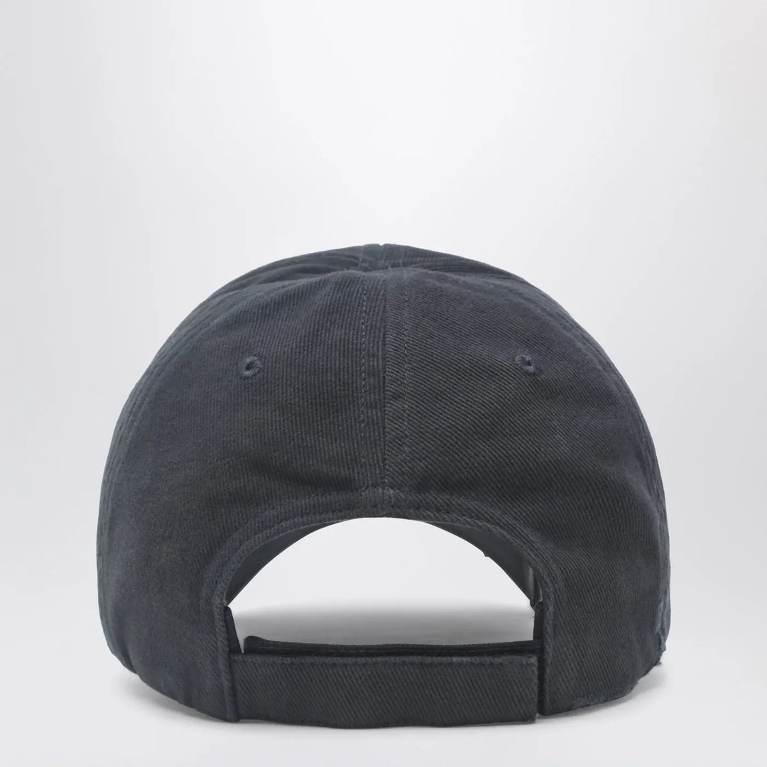 Balenciaga - Black washed-effect Masking Tape cap Brand Hats