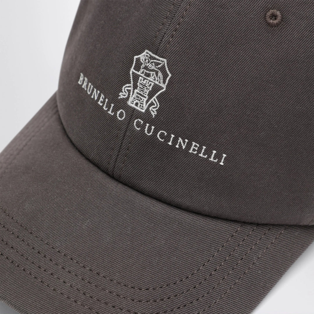 Brunello Cucinelli - Brown cotton baseball cap Brand Hats