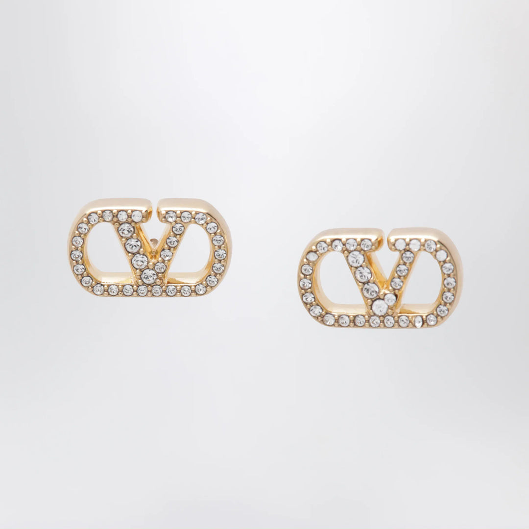 Valentino Garavani - Gold-tone VLogo Signature earrings with Swarovski crystals Brand Jewelry U