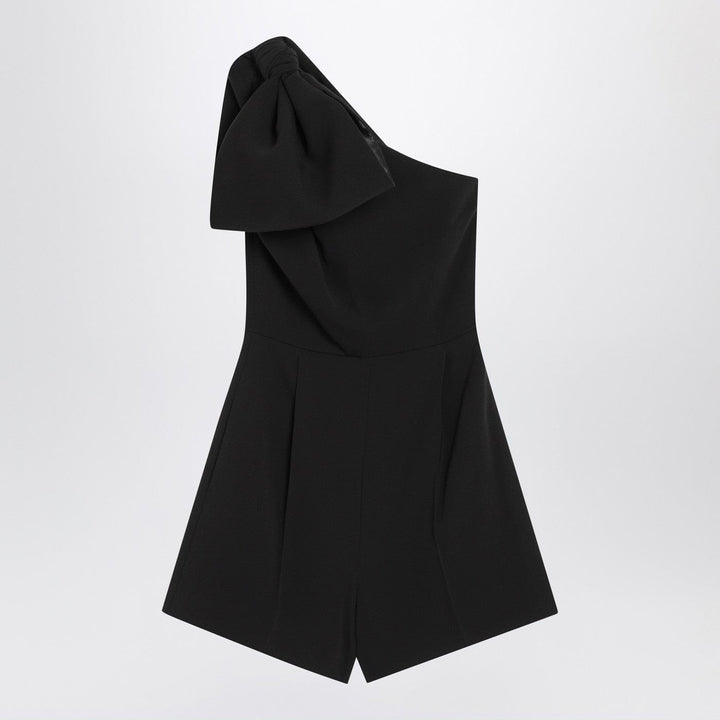 Jumpsuits &amp; Rompers 38  IT Max Mara Pianoforte - One-shoulder short jumpsuit in black cady Brand