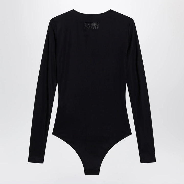 MM6 Maison Margiela - Black lycra jersey bodysuit Brand Leotards &amp; Unitards L