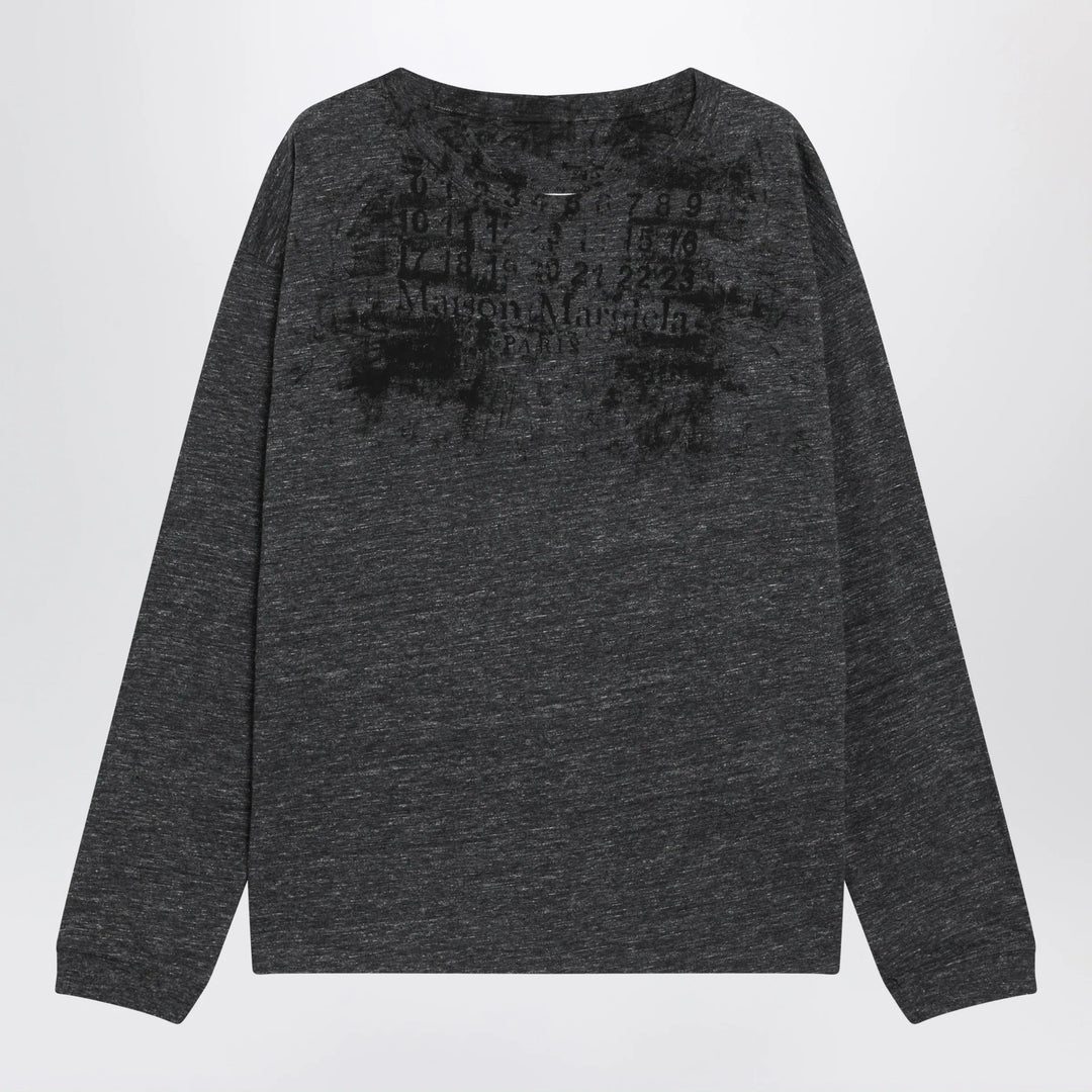 Maison Margiela - Long-sleeve cotton T-shirt in dark grey Brand S