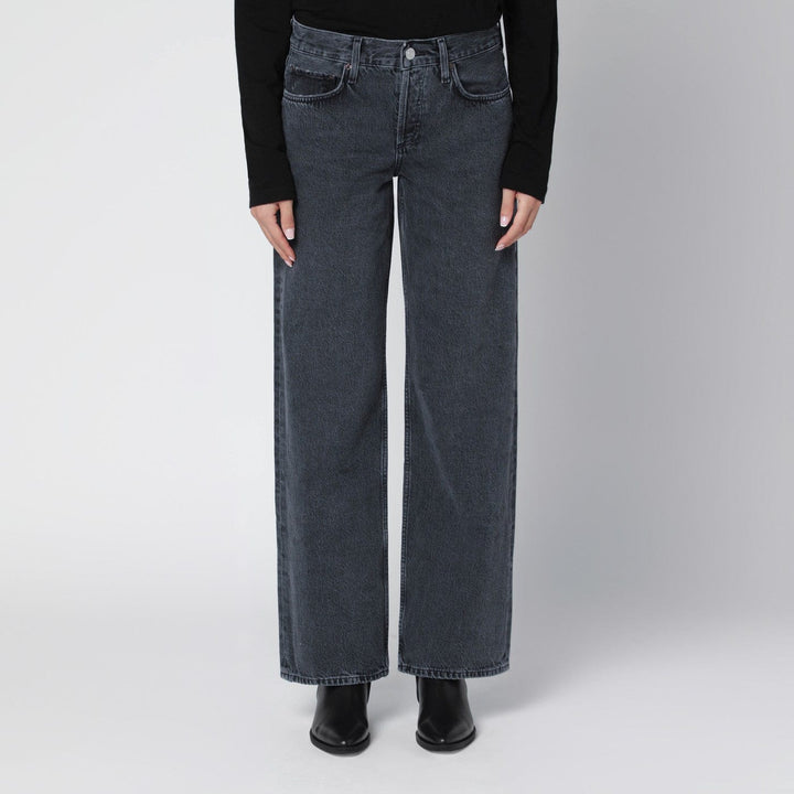 Pants AGOLDE - Black faded-effect jeans Brand