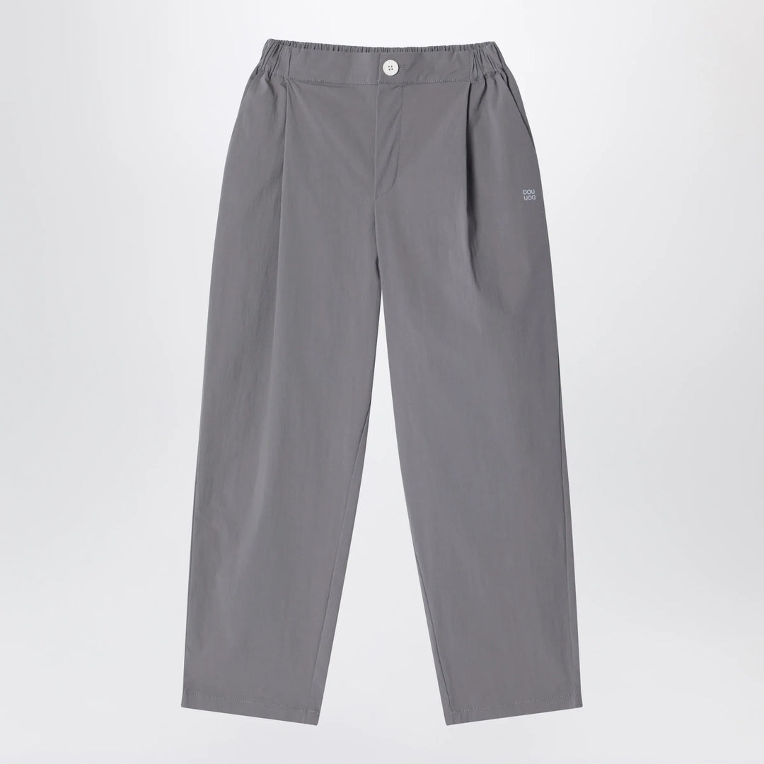 Douuod - Grey trousers in cotton blend Brand Pants 6