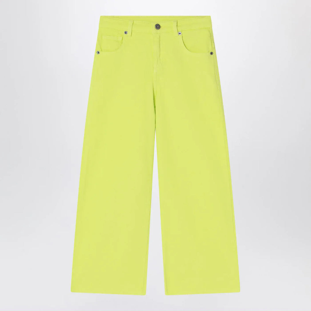 Douuod - Lime yellow cotton pants Brand Pants 8Y