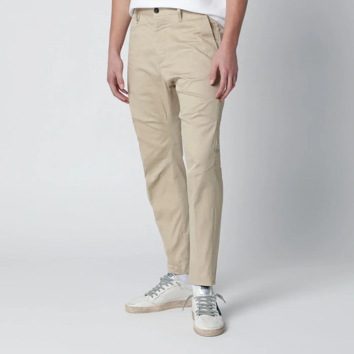 Dsquared2 - Beige cotton-blend trousers Brand Pants