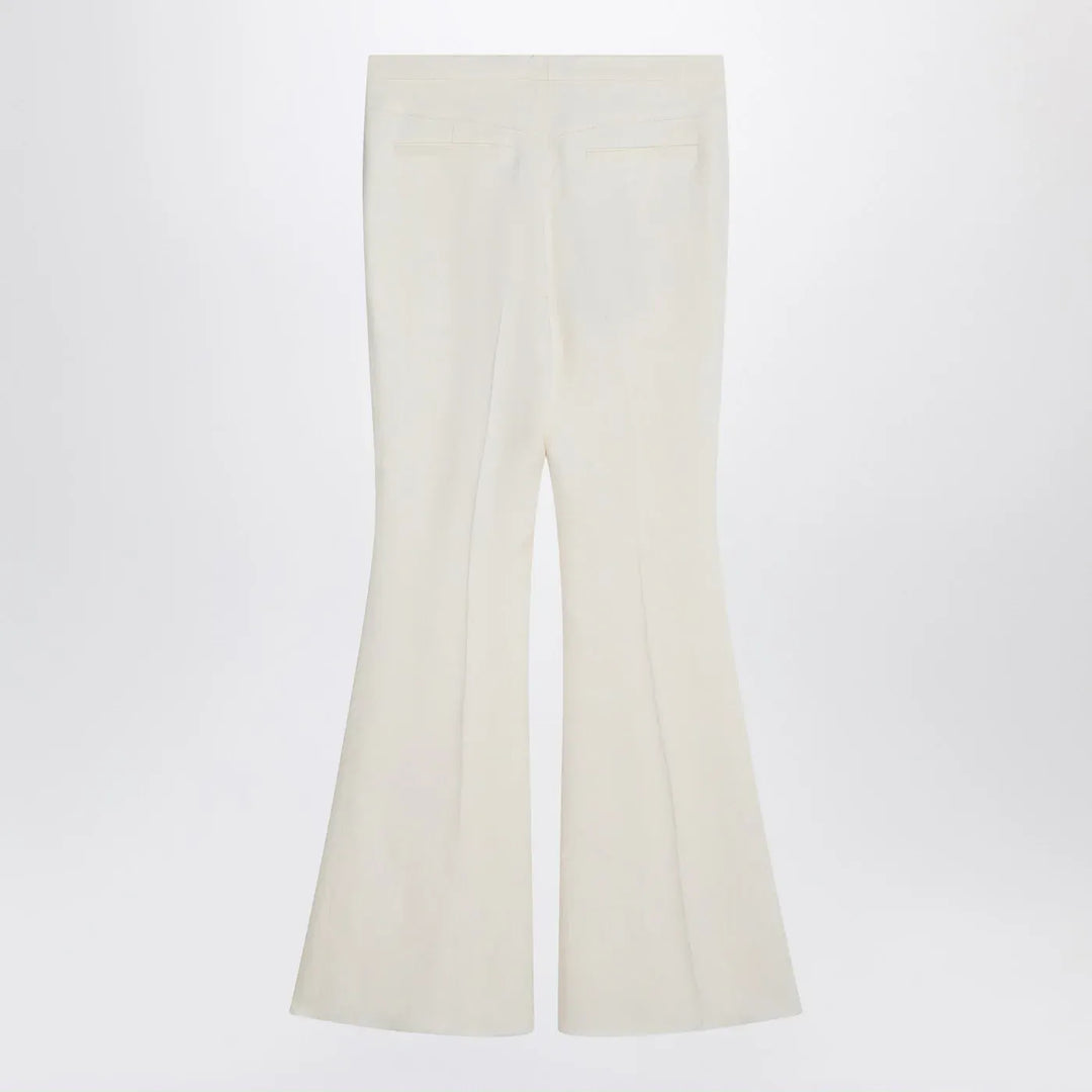 ETRO - Flared trousers in ivory viscose Brand Pants 44  IT