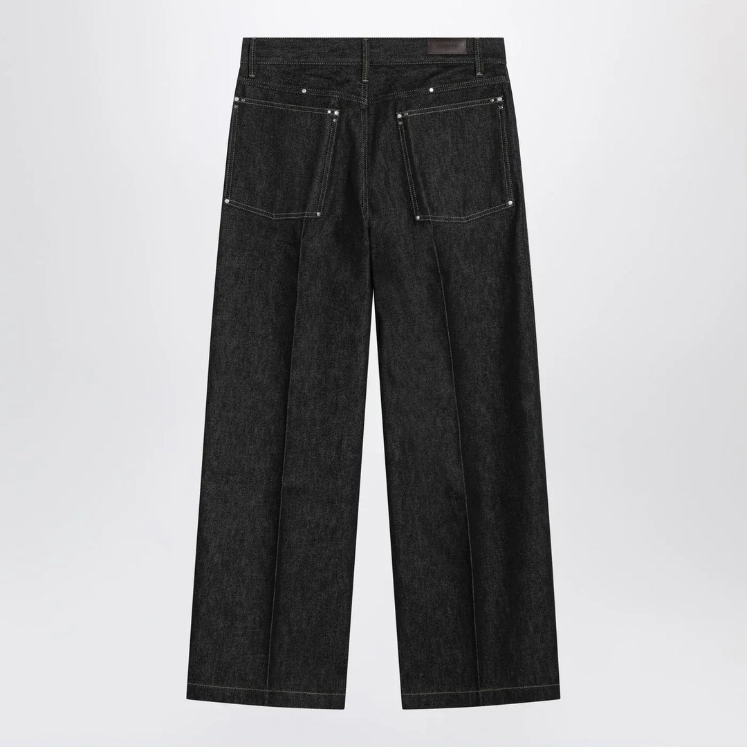 LEMAIRE - Slate-colored jeans with studs Brand Pants
