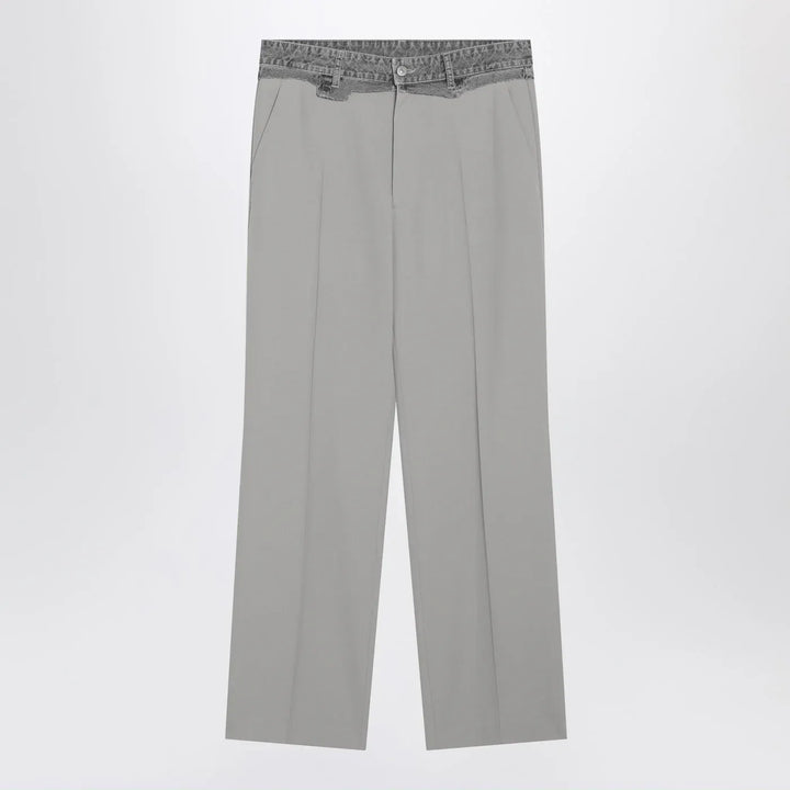 MM6 Maison Margiela - Grey wool-blend trousers Brand Pants 46 IT