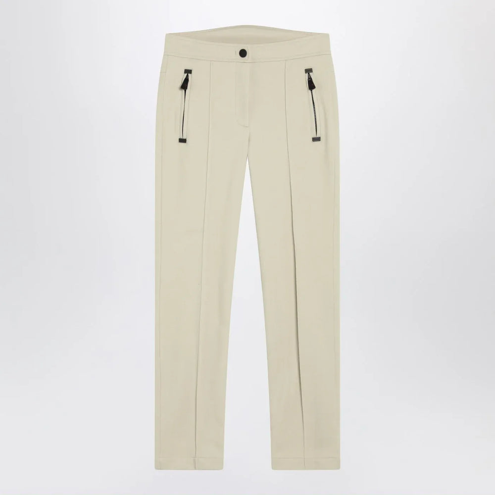 Moncler Grenoble - Ivory slim trousers in GORE-TEX Brand Pants 38  IT